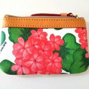 Dooney & Bourke ✨️LIKE NEW✨️Red and Green Floral Pouch